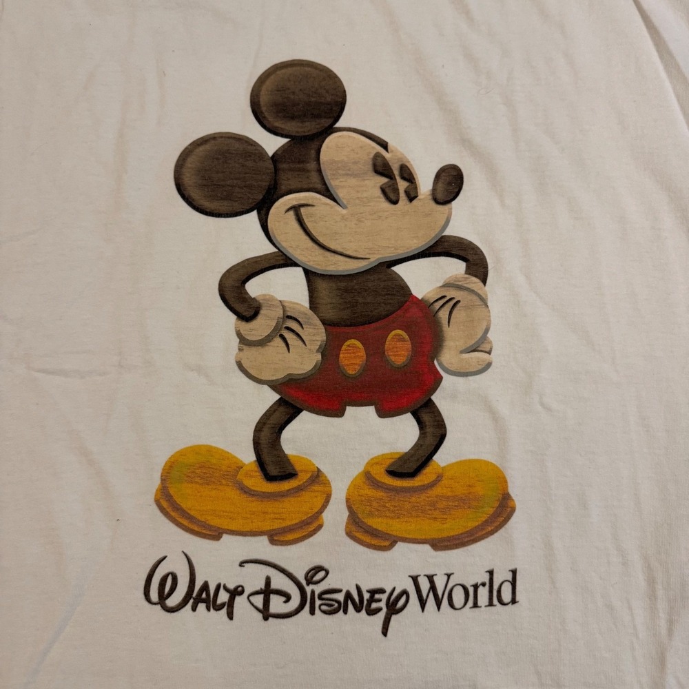 Walt Disney World Mickey Mouse Graphic T-Shirt White Mens XL Short Sleeve Cotton - Picture 3 of 7